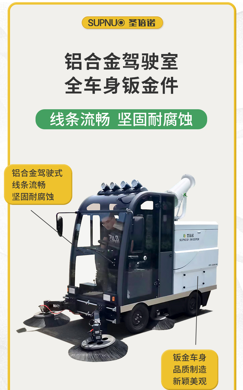 恒行6S2200AW全封闭小四轮驾驶式雾炮高压冲洗电动扫地车详情_05
